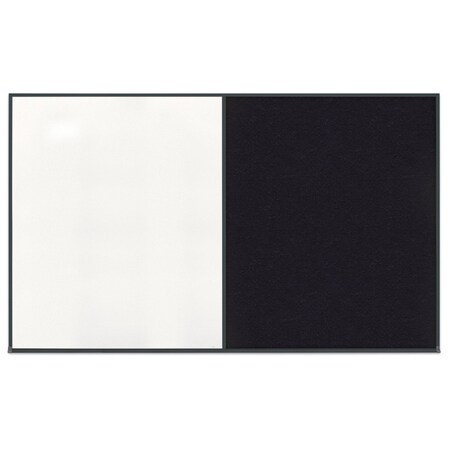 United Visual Products Double Door Radius Corkboard, 60"x36", Hea, UV7014RC-SATIN-SURF UV7014RC-SATIN-SURF